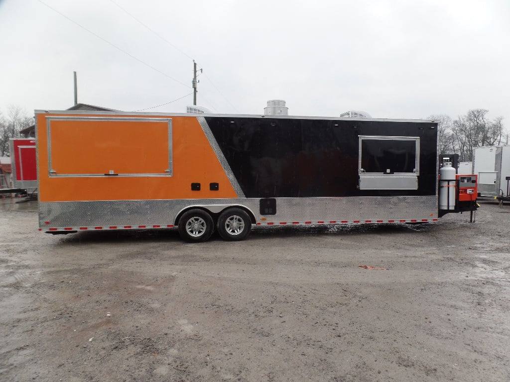 875-8.5-x-30-black-and-orange-porch-style-concession-trailer-with-restroom-and-appliances-25.jpg 8.5' x 30' Black and Orange Porch Style Concession Trailer with Restroom and Appliances