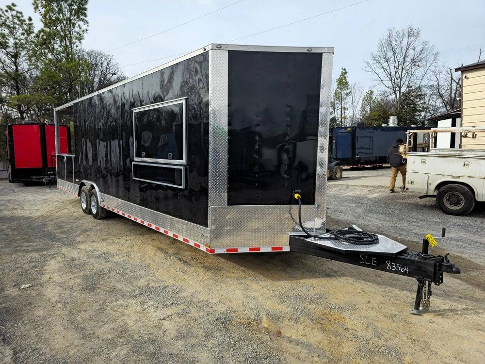 876-8.5-x-30-black-bbq-porch-concession-trailer-vending-12.jpg 8.5' X 30' Black BBQ Porch Concession Trailer Vending