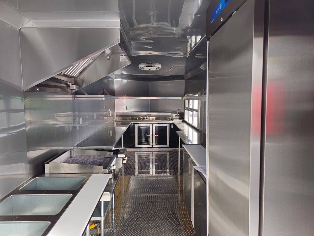 876-8.5-x-30-black-bbq-porch-concession-trailer-vending-15.jpg 8.5' X 30' Black BBQ Porch Concession Trailer Vending