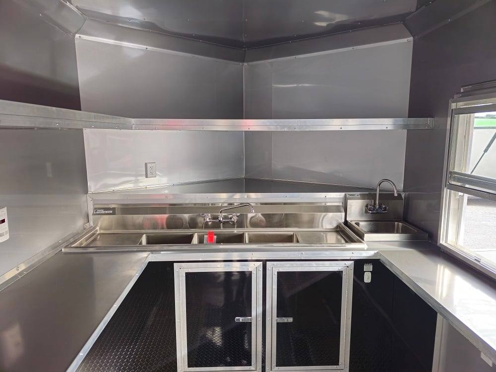 876-8.5-x-30-black-bbq-porch-concession-trailer-vending-18.jpg 8.5' X 30' Black BBQ Porch Concession Trailer Vending