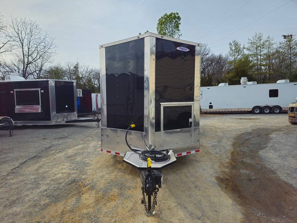 876-8.5-x-30-black-bbq-porch-concession-trailer-vending-2.jpg 8.5' X 30' Black BBQ Porch Concession Trailer Vending