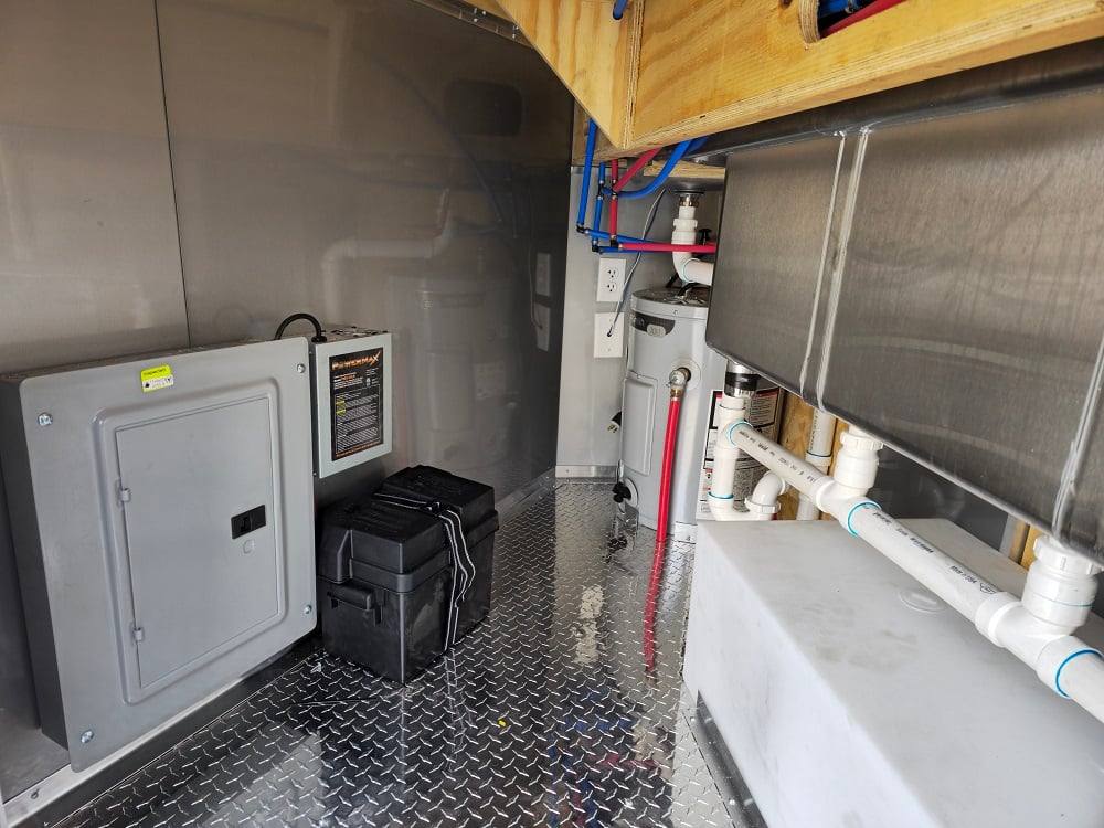 876-8.5-x-30-black-bbq-porch-concession-trailer-vending-4.jpg 8.5' X 30' Black BBQ Porch Concession Trailer Vending