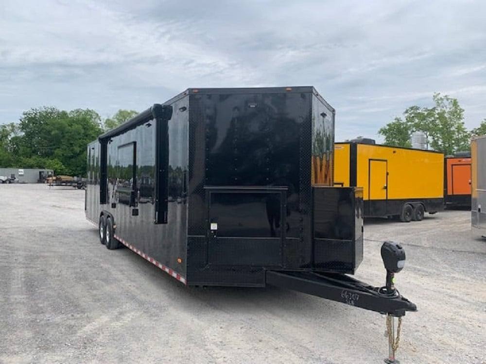 8.5' x 30' Black Concession Food Trailer