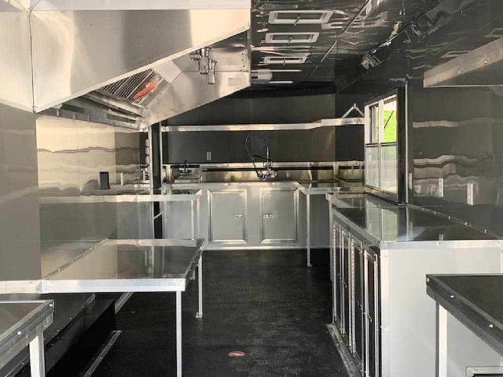 8.5' x 30' Black Concession Food Trailer