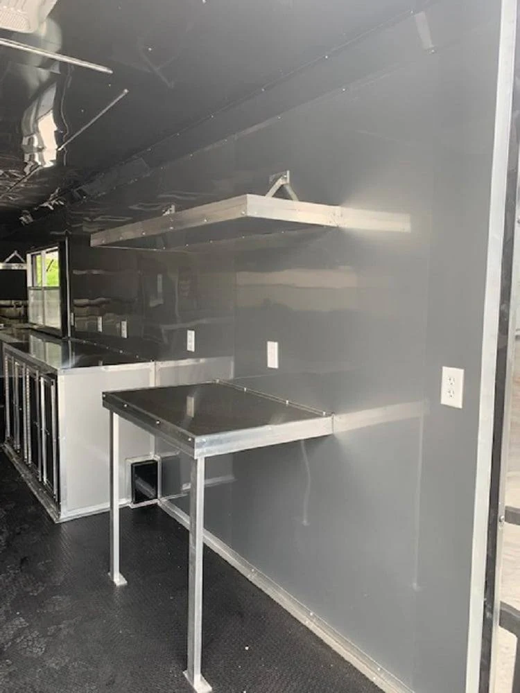 8.5' x 30' Black Concession Food Trailer