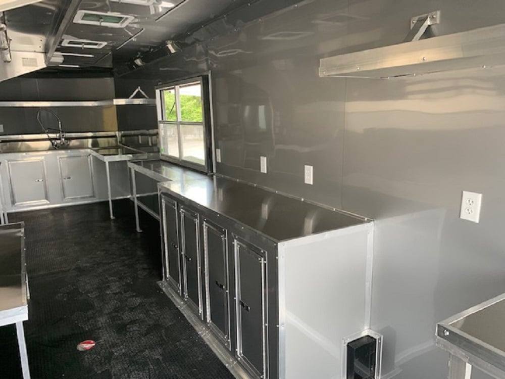 8.5' x 30' Black Concession Food Trailer