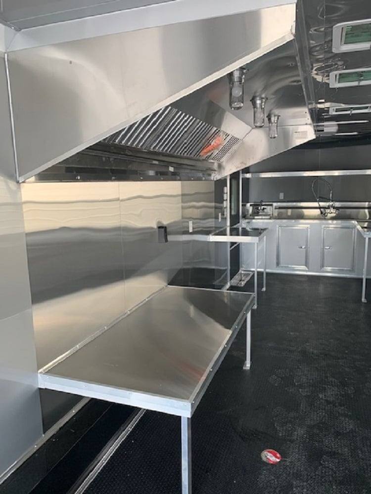 8.5' x 30' Black Concession Food Trailer