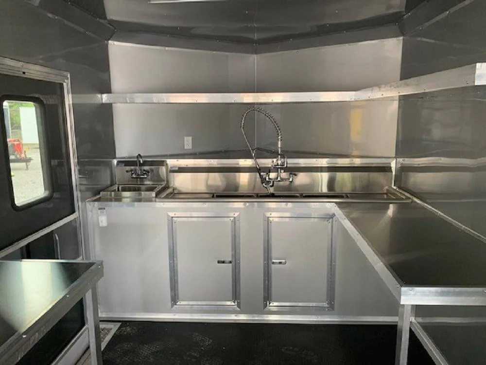 8.5' x 30' Black Concession Food Trailer