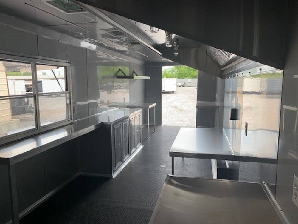 8.5' x 30' Black Concession Food Trailer