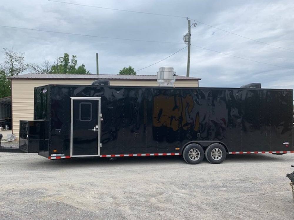 8.5' x 30' Black Concession Food Trailer