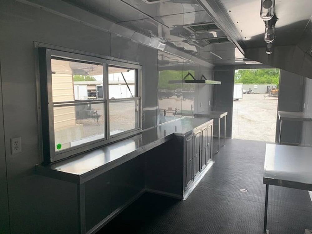 8.5' x 30' Black Concession Food Trailer