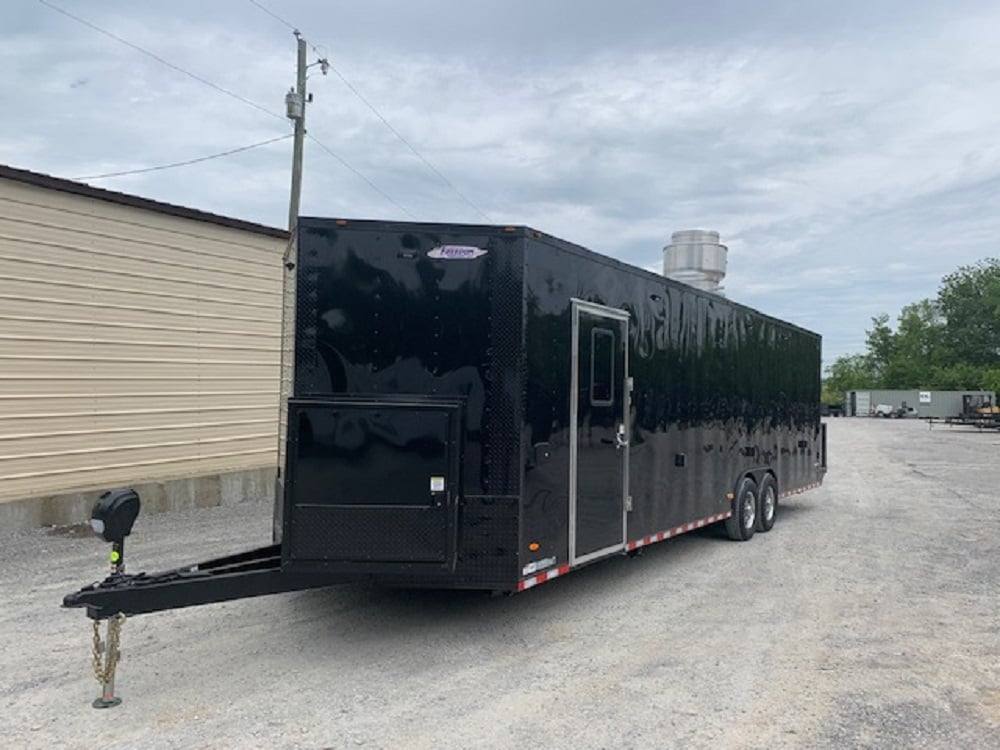 8.5' x 30' Black Concession Food Trailer