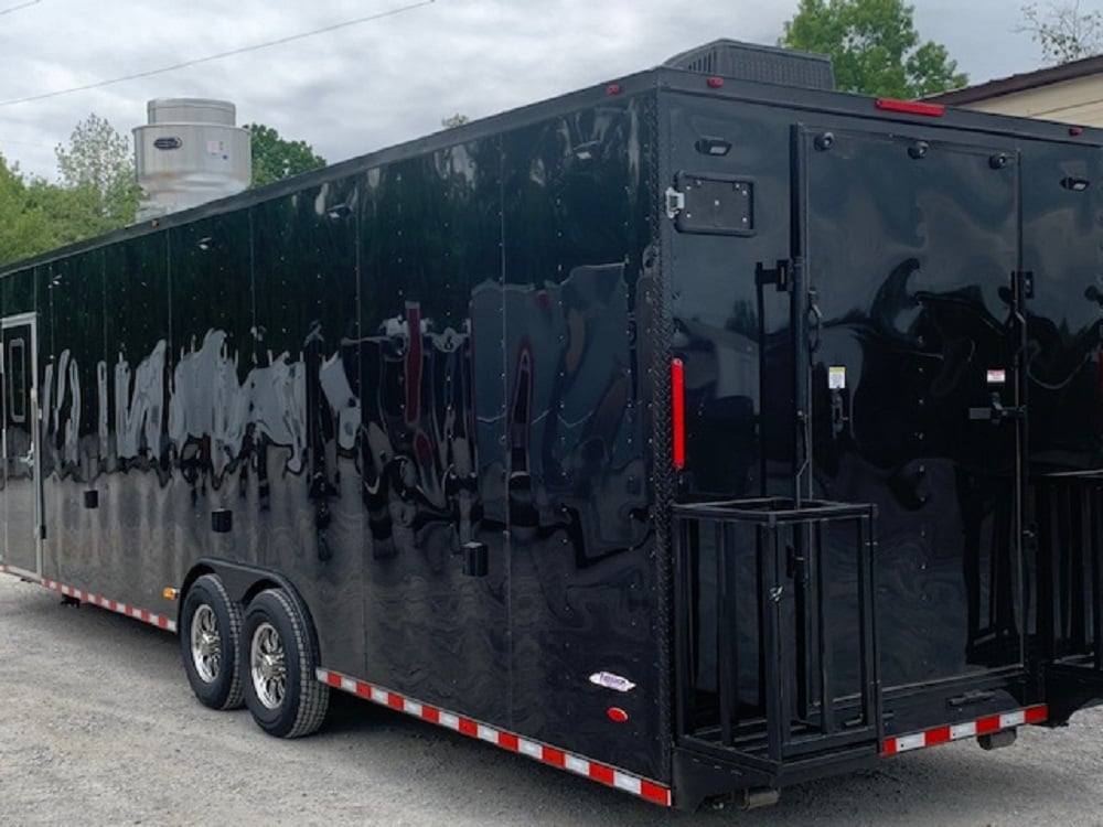 8.5' x 30' Black Concession Food Trailer