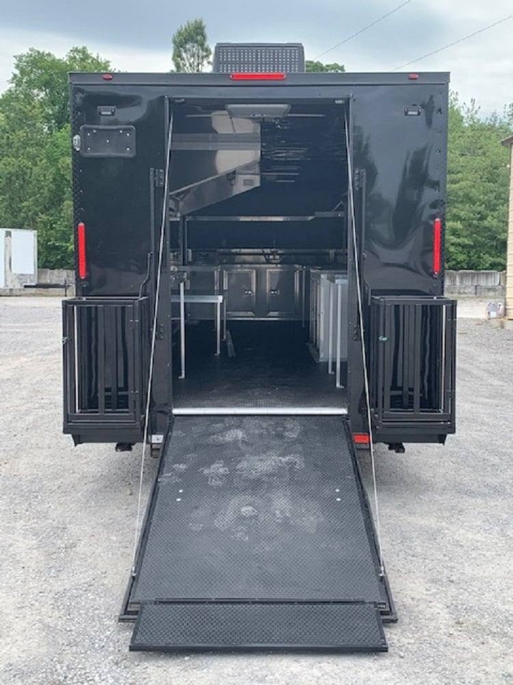 8.5' x 30' Black Concession Food Trailer