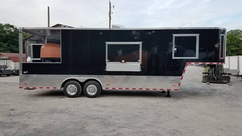 8.5' x 30' Black Goose Neck Concession BBQ Food Trailer With Appliances
