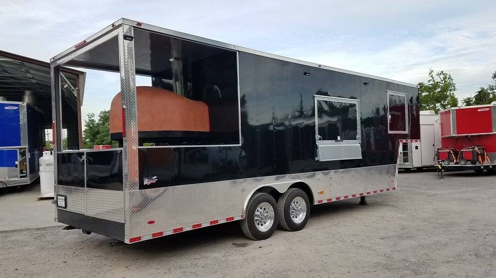 8.5' x 30' Black Goose Neck Concession BBQ Food Trailer With Appliances