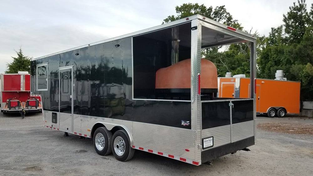 8.5' x 30' Black Goose Neck Concession BBQ Food Trailer With Appliances