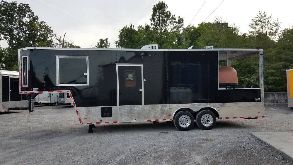 8.5' x 30' Black Goose Neck Concession BBQ Food Trailer With Appliances