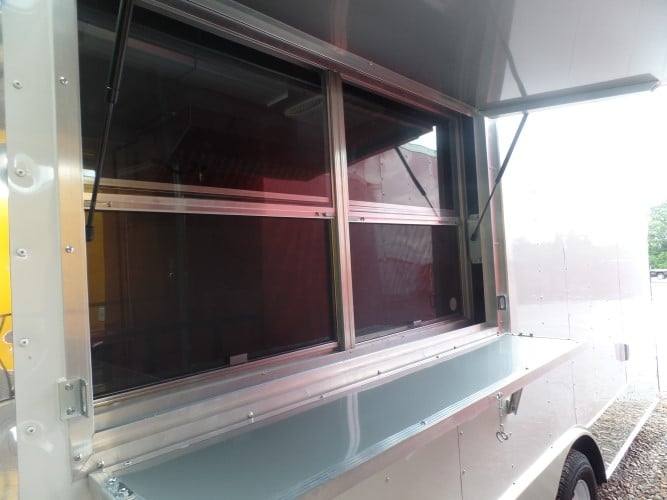 88-8.5-x-16-concession-bbq-food-trailer-white-event-catering-4.jpg 8.5' x 16' Concession BBQ Food Trailer White Event Catering