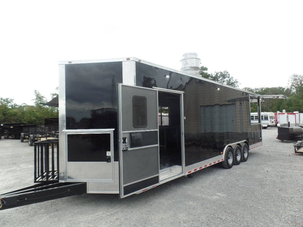 880-8.5-x-30-black-pizza-concession-food-trailer-19.jpg 8.5' x 30' Black Pizza Concession Food Trailer