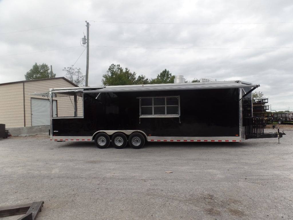 880-8.5-x-30-black-pizza-concession-food-trailer-3.jpg 8.5' x 30' Black Pizza Concession Food Trailer