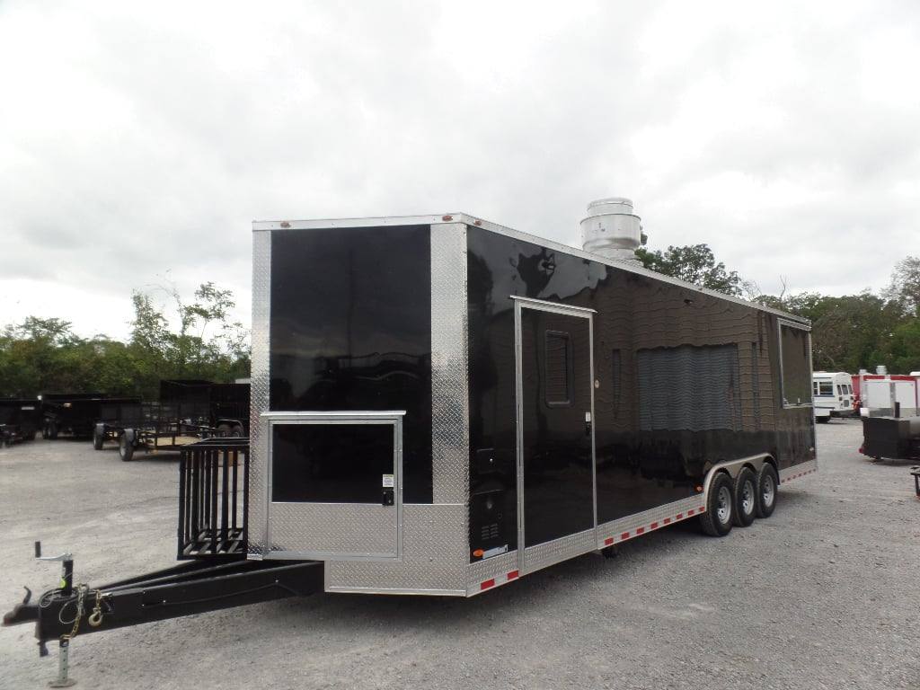 880-8.5-x-30-black-pizza-concession-food-trailer-9.jpg 8.5' x 30' Black Pizza Concession Food Trailer