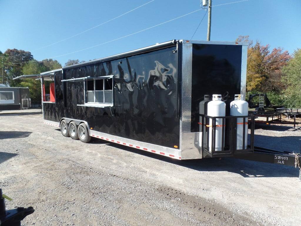 881-8.5-x-30-black-pizza-concession-trailer-with-appliances-2.jpg 8.5' x 30' Black Pizza Concession Trailer With Appliances