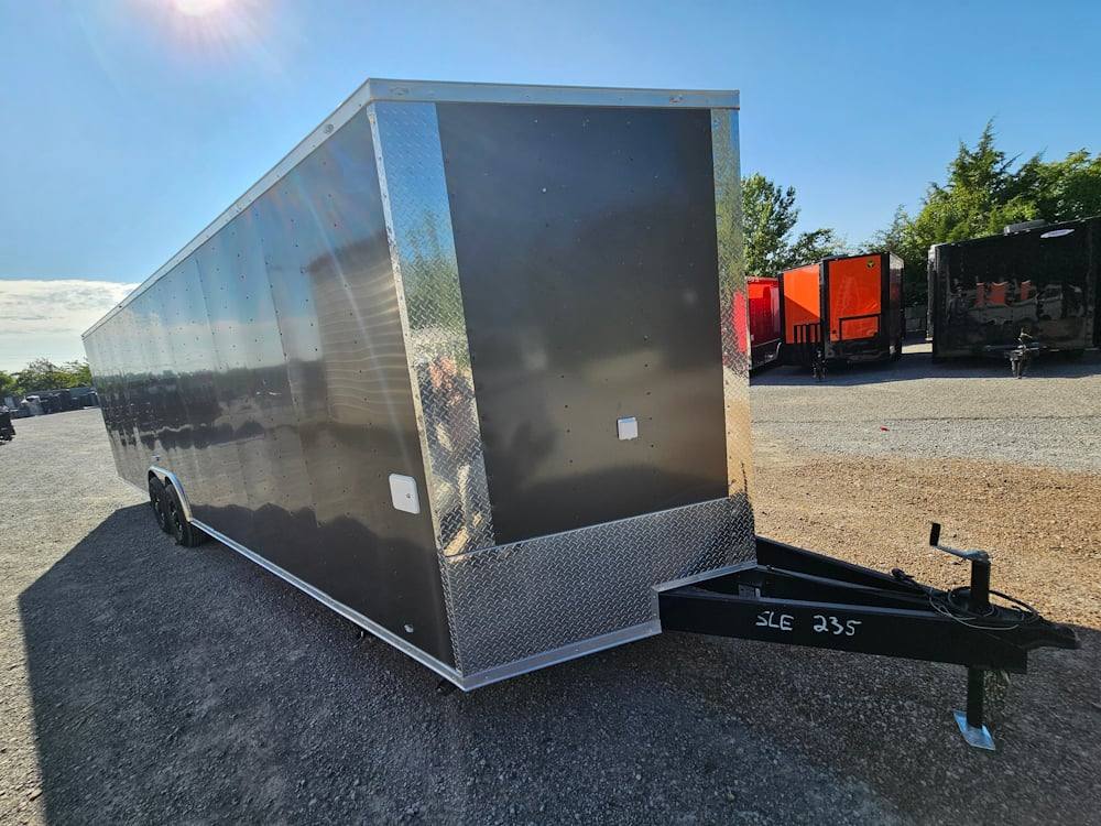 8.5' X 30' Charcoal Grey Concession Food Event Catering Trailer
