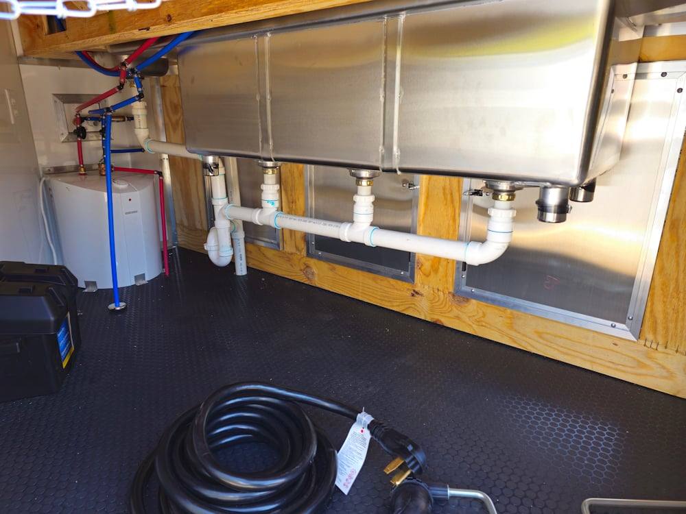 8.5' X 30' Charcoal Grey Concession Food Event Catering Trailer