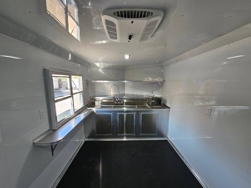 8.5' X 30' Charcoal Grey Concession Food Event Catering Trailer