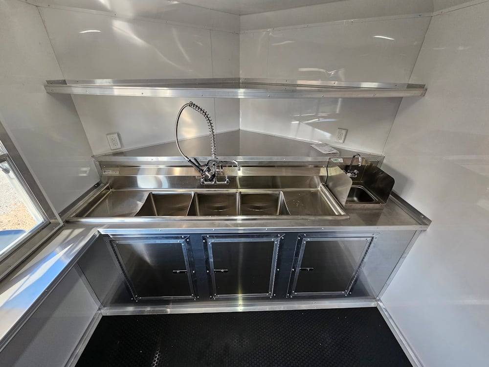 8.5' X 30' Charcoal Grey Concession Food Event Catering Trailer