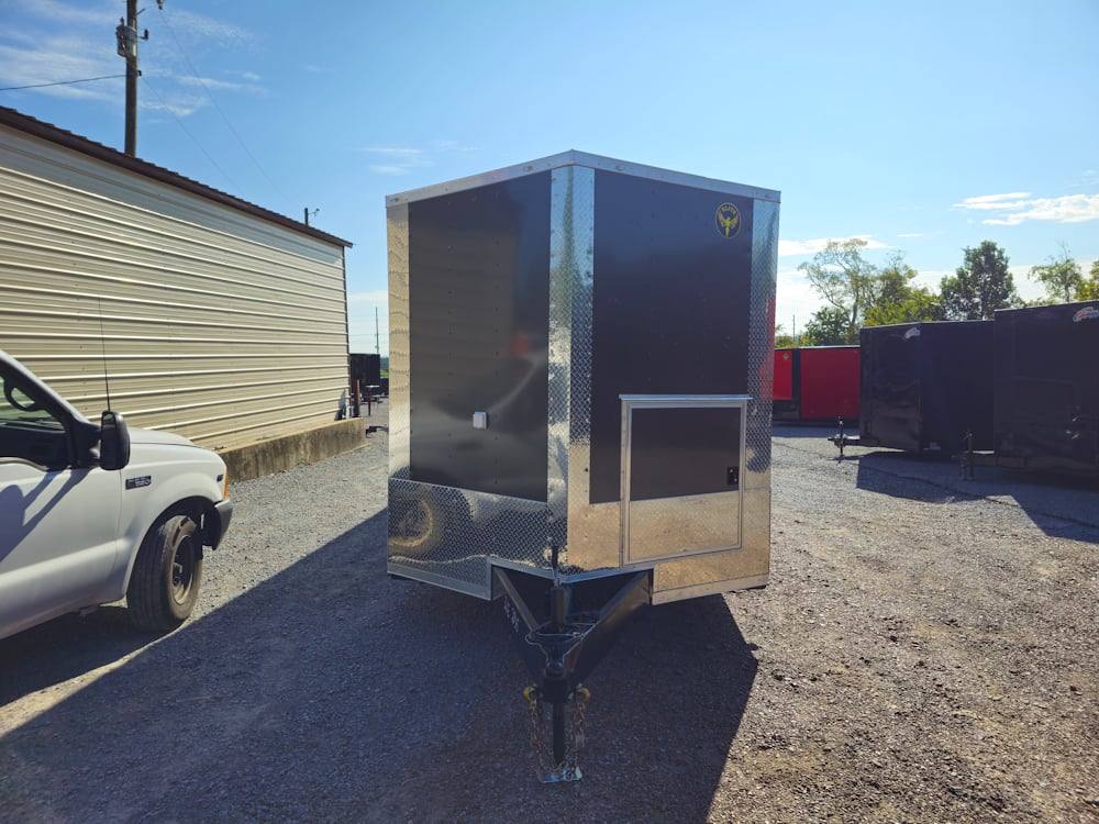 8.5' X 30' Charcoal Grey Concession Food Event Catering Trailer
