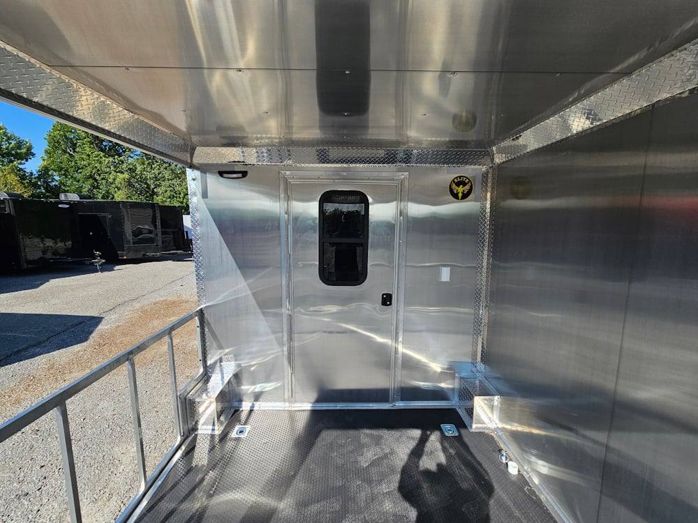 8.5' X 30' Charcoal Grey Concession Food Event Catering Trailer