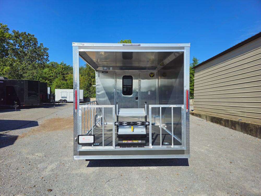 8.5' X 30' Charcoal Grey Concession Food Event Catering Trailer