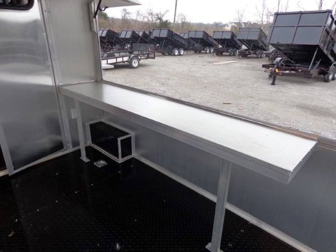 884-8.5-x-30-concession-bbq-food-trailer-black-and-orange-catering-2.jpg 8.5' x 30' Concession BBQ Food Trailer Black and Orange Catering
