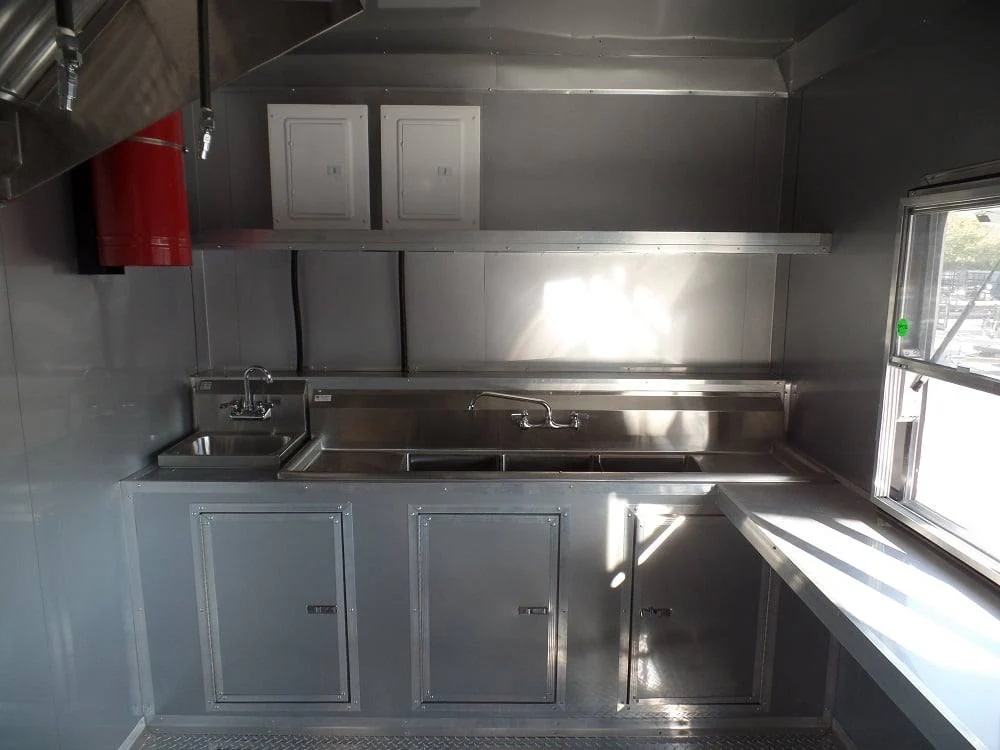 885-8.5-x-30-concession-bbq-food-trailer-red-event-catering-13.webp 8.5' x 30' Concession BBQ Food Trailer Red Event Catering