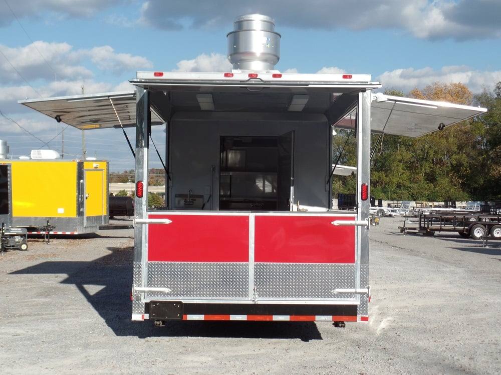885-8.5-x-30-concession-bbq-food-trailer-red-event-catering-21.jpg 8.5' x 30' Concession BBQ Food Trailer Red Event Catering