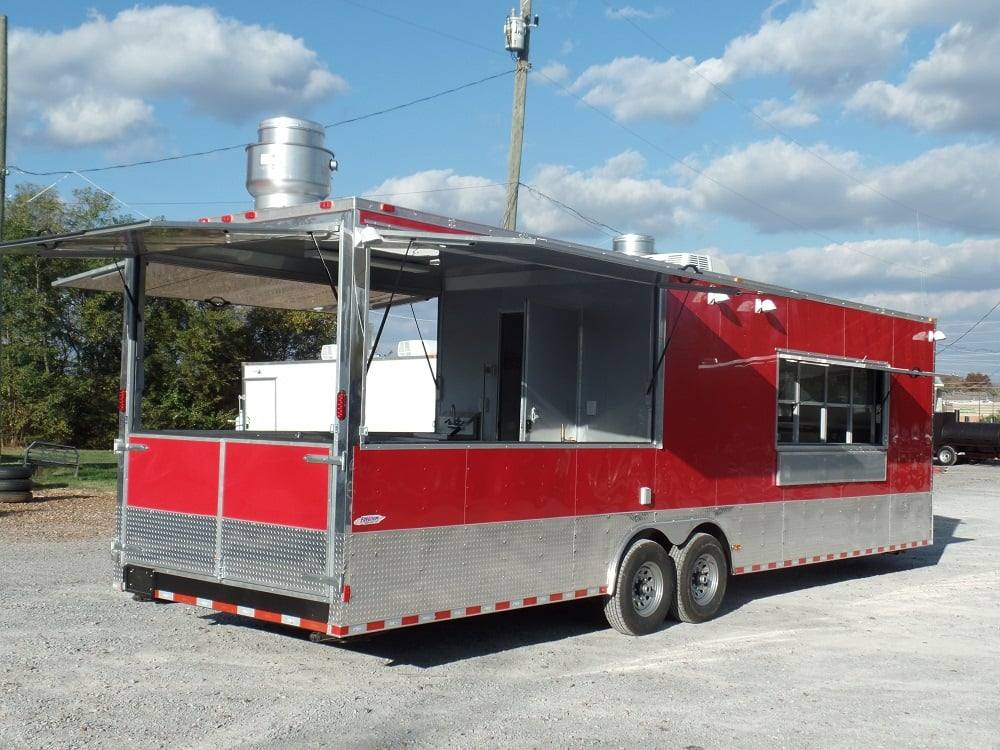 885-8.5-x-30-concession-bbq-food-trailer-red-event-catering-22.jpg 8.5' x 30' Concession BBQ Food Trailer Red Event Catering