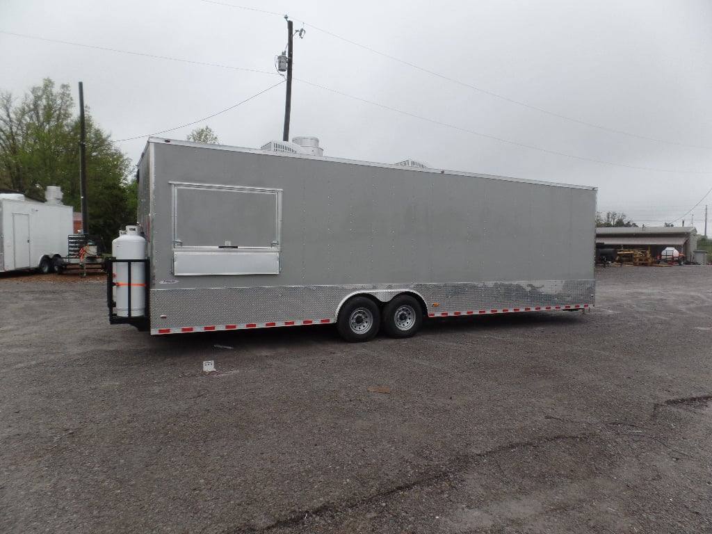 8.5' x 30' Concession Food Dove Grey Food Event Catering Trailer