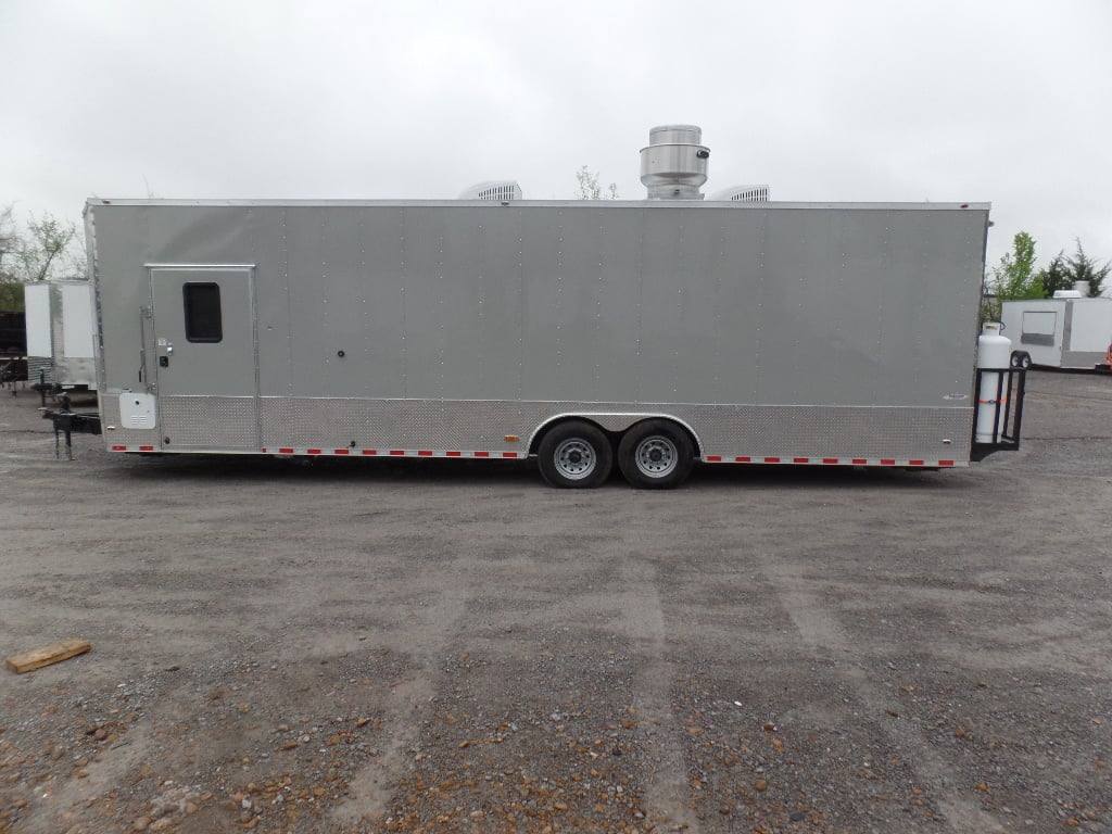 8.5' x 30' Concession Food Dove Grey Food Event Catering Trailer