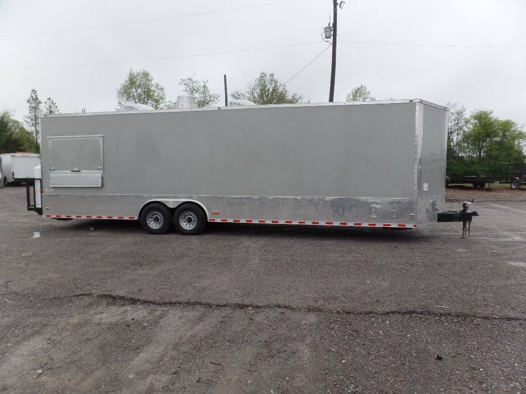 8.5' x 30' Concession Food Dove Grey Food Event Catering Trailer