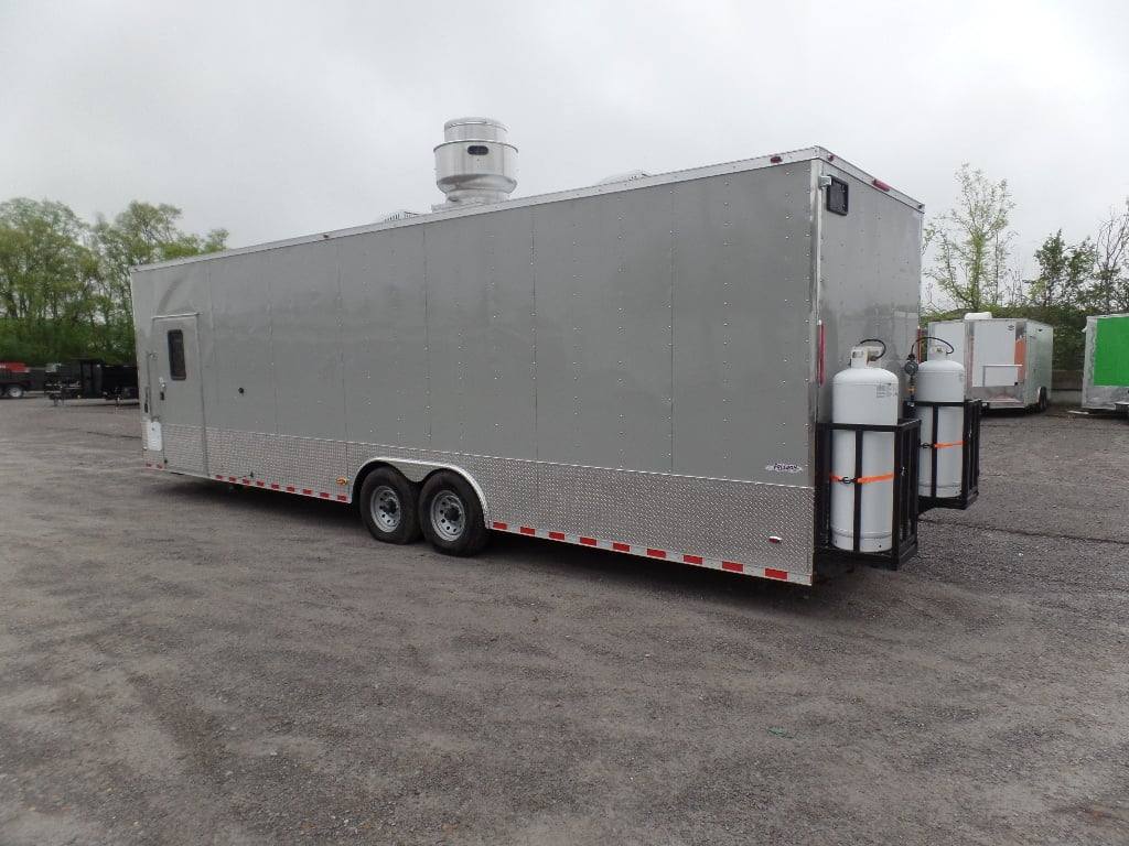 8.5' x 30' Concession Food Dove Grey Food Event Catering Trailer