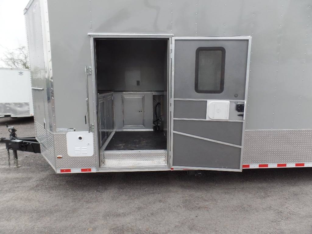 8.5' x 30' Concession Food Dove Grey Food Event Catering Trailer