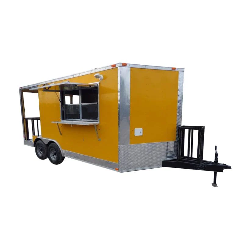 89-8.5-x-16-concession-bbq-food-trailer-yellow-event-catering-1.webp 8.5' x 16' Concession BBQ Food Trailer Yellow Event Catering