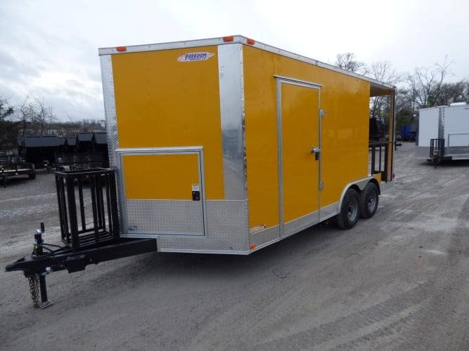 89-8.5-x-16-concession-bbq-food-trailer-yellow-event-catering-16.jpg 8.5' x 16' Concession BBQ Food Trailer Yellow Event Catering