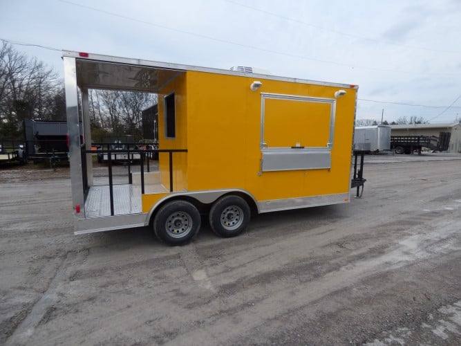 89-8.5-x-16-concession-bbq-food-trailer-yellow-event-catering-17.jpg 8.5' x 16' Concession BBQ Food Trailer Yellow Event Catering