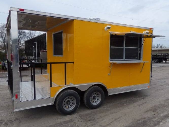 89-8.5-x-16-concession-bbq-food-trailer-yellow-event-catering-22.jpg 8.5' x 16' Concession BBQ Food Trailer Yellow Event Catering