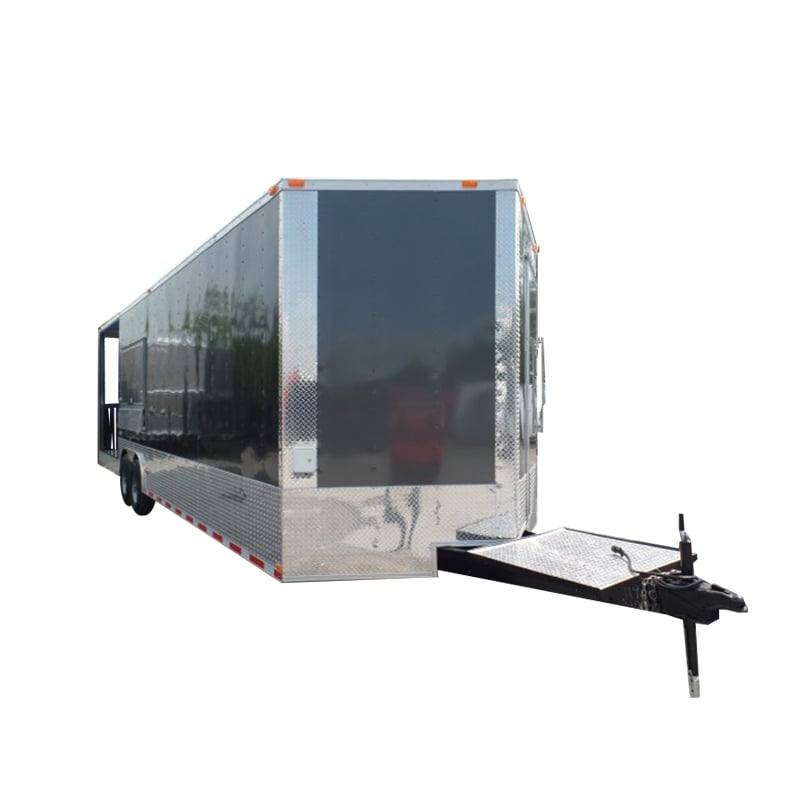 890-8.5-x-30-concession-food-trailer-charcoal-grey-bbq-event-catering-1.jpg 8.5' x 30' Concession Food Trailer Charcoal Grey BBQ Event Catering