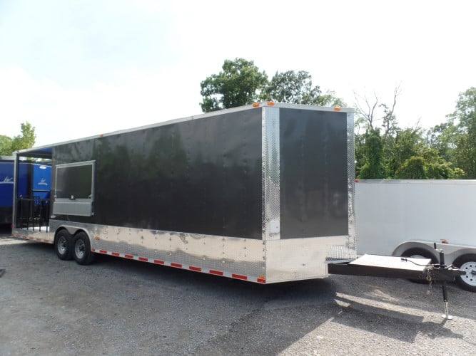 890-8.5-x-30-concession-food-trailer-charcoal-grey-bbq-event-catering-12.jpg 8.5' x 30' Concession Food Trailer Charcoal Grey BBQ Event Catering