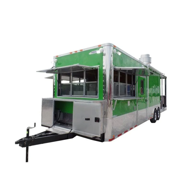 893-8.5-x-30-concession-food-trailer-lime-green-1.webp 8.5' x 30' Concession Food Trailer Lime Green